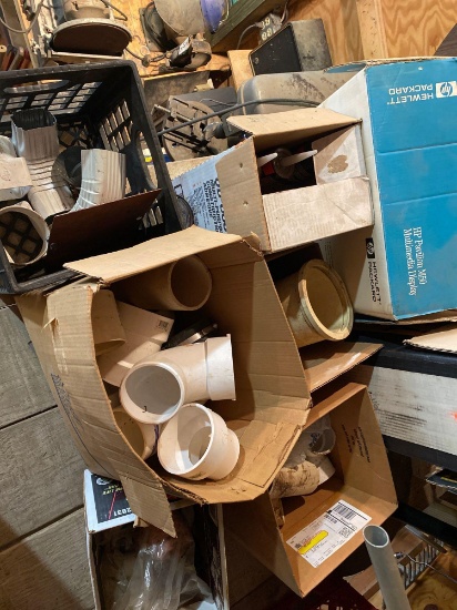 Large lot of PVC fittings