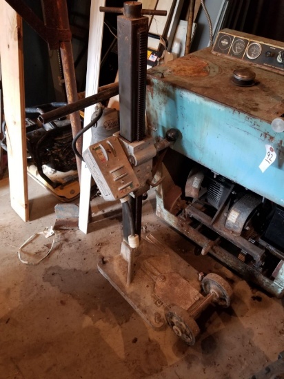 Milwaukee 4035 Coring Drill mounted on Core Bore Portable Stand