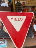 Vintage Yield Road Sign