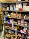 Shelf load of Concrete anchors, hurricane clips chainsaw chains and more-see pics.