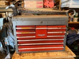 Vintage Metal Craftsman Toolbox with Large 2-3/8 Wrench and contents