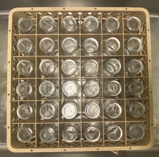 36 Glasses in Dishwasher Rack