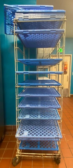 Industrial Baker's Rack with Plastic Shelves