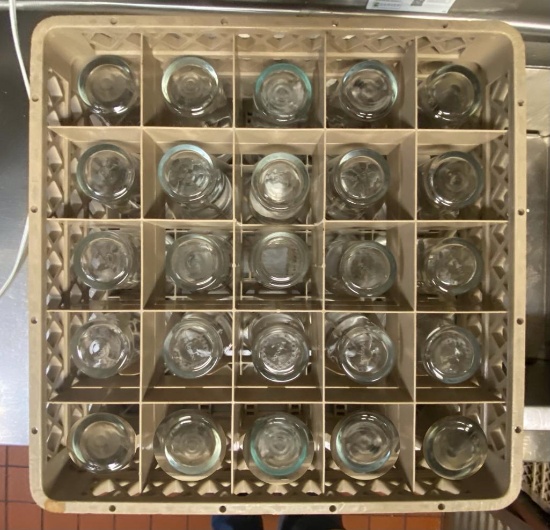25 Glasses in a Dishwasher Rack