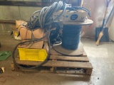 Pallet of wire, clamps, and more