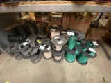 Shelf of spools of electrical wire (spools only, other contents not included)