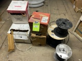 Multiple spools of wire in boxes