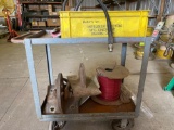 Industrial metal cart with miscellaneous parts