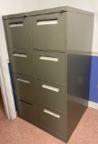 Two four-drawer file cabinets