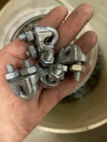 Bucket Full of Wire Cable Clamps