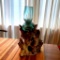 Hand Blown Glass and Driftwood Sculpture/Vase