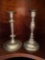 2 Pewter Vintage Candle Sticks