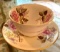 Elegant Floral Multicolored Taylor & Kent Bone China Teacup & Saucer Set