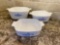 Set of 3 Vintage Blue Cornflower CorningWare Casserole Dishes