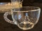 (3) Federal Glass Company Mid Century Modern Sparkling Crystal Glass Hospitality Snack Sets - In