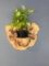 Beautiful Ann Caywood Brown Hanging Pottery Planter - Marked