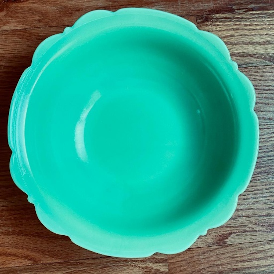 Green Glass Bowl