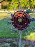 Wire & Glass Flowers - Outdoor Garden Art