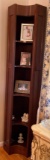 Tall & Slim Solid Wood Curved Curio Corner Cabinet