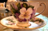Clarence Bone China Tea Cup & Saucer Set - Made in England - Marked