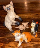 Herding Cats! 4 Rare Vintage Mid Century Modern Figures