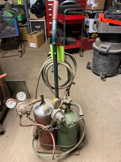 Mini Oxygen/Acetylene Torch Set w/ Harris gauges