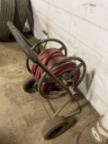 Pneumatic wheeled hose reel