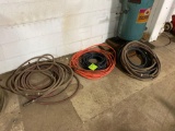 (6) assorted multi sized air hoses