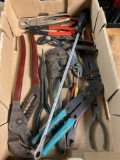Assorted hand tools, pliers, snap ring pliers and more