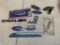 Assorted nameplate badges, Ford, Ferguson 30 and more