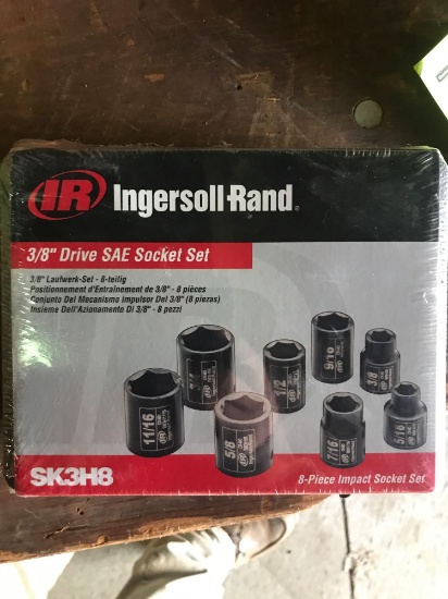 NEW Unopened 8pc Ingersoll Rand 3/8in. Drive SAE Socket Set