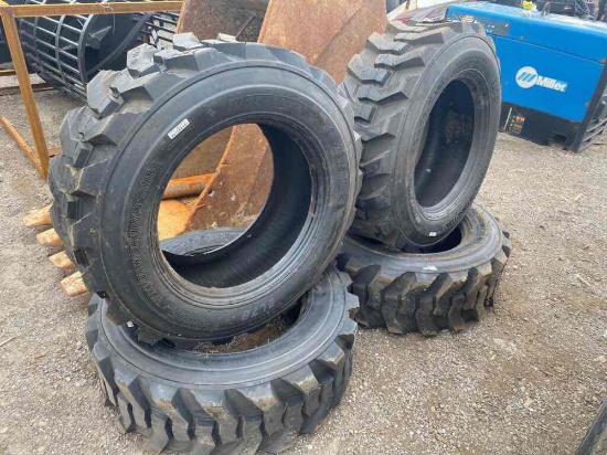 Set of (4) NEW West Lake 10-16.5 Skidloader Tires