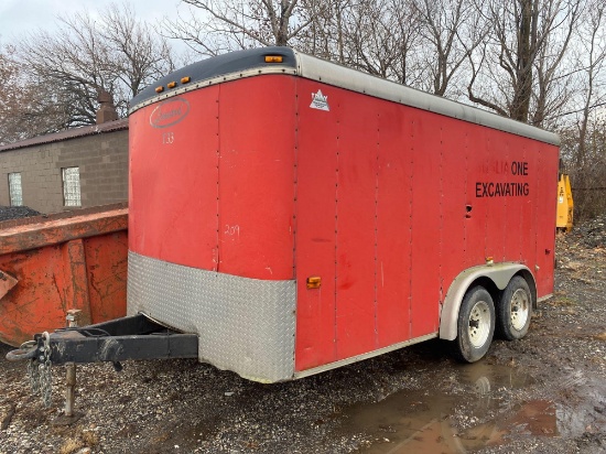 Leanard Trailer Co 14ft Enclosed Tandem Box Trailer