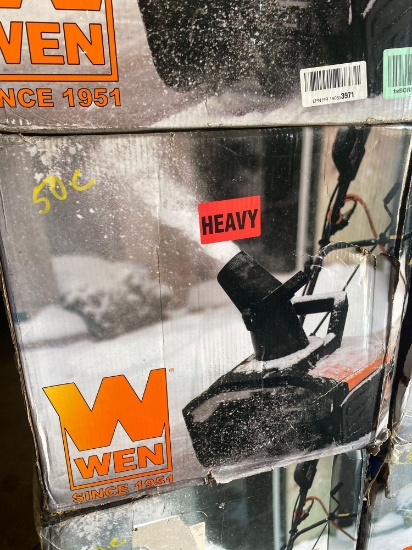 Wen Co 18in Electric Snow Thrower-Open Box Return