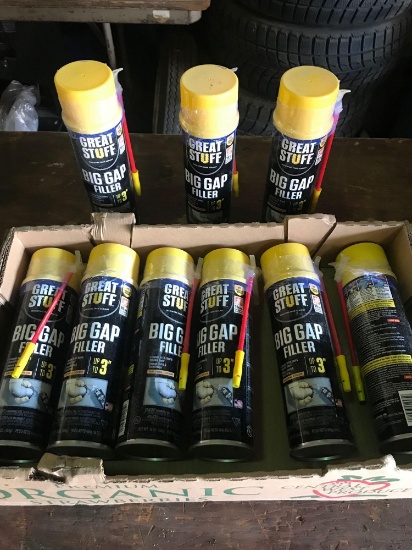 9 New 16oz GREAT STUFF BIG GAP Filler Cans