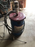 NORTHERN INDUSTRIAL Air Operated Grease Pump w/ Nearly Full Delo Heavy Duty Moly 3%EP1 Grease Drum