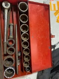 Mostly OTC 1in & 3/4in Socket Set w/ S&K Ratchet