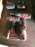 Milwaukee 3pc 18v set w/ 2 Batteries