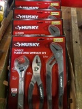 (4) New Husky 3 pc Plier & Wrench Sets