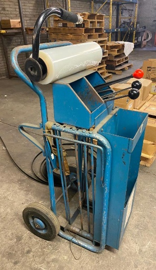 Pallet Wrap-and-Strap Rolling Cart