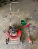 Craftsman Lawnmower, Toro Weed Wacker, and Scotts Seed Spreader