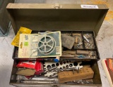 Metal Toolbox with Tools