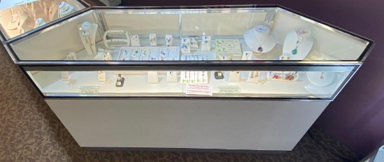 Transparex...Jewelry Chamfer Corner Showcase Cabinet