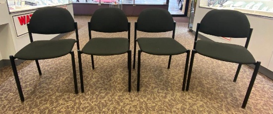 (4) Low-Back Black Guest Chairs