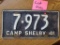Vintage Camp Shelby License Plate