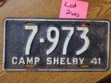 Vintage Camp Shelby License Plate