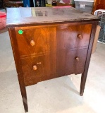Vintage Solid Wood Drop Front Night Table