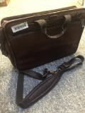 Brown Leather Computer Briefcase Bag