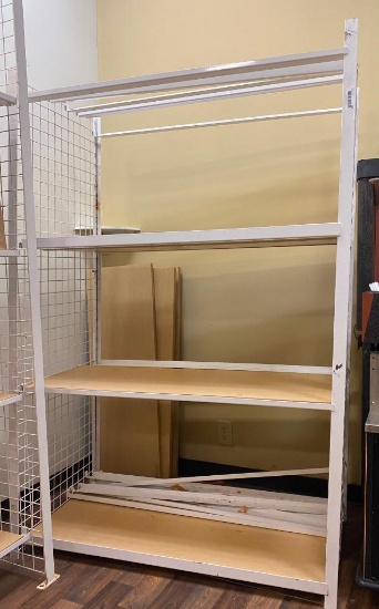 Metal and pressboard Shelf Unit