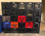 Huge lot of plastic Milk Crates